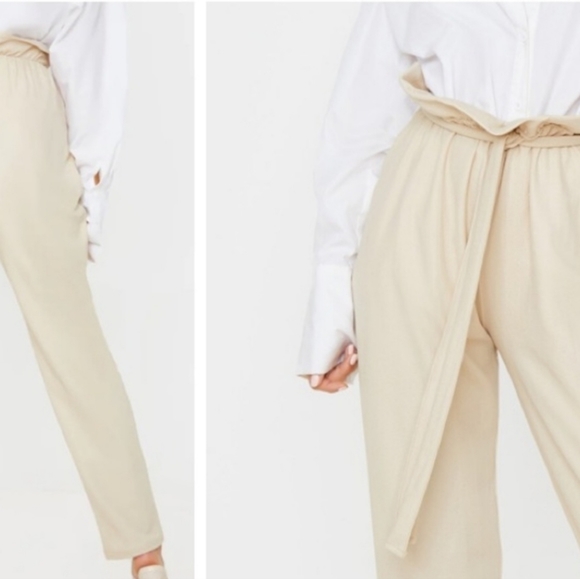 NWT PLT Stone Coated Paperbag Waist Trouser - Picture 3 of 9